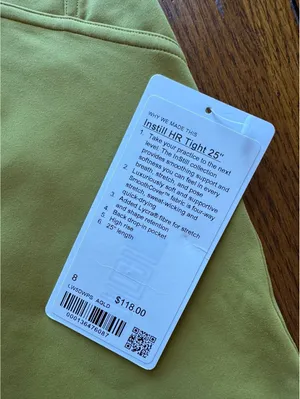 Lululemon Instill High Rise 25” Auric Gold Size 8 NWT thumbnail 4