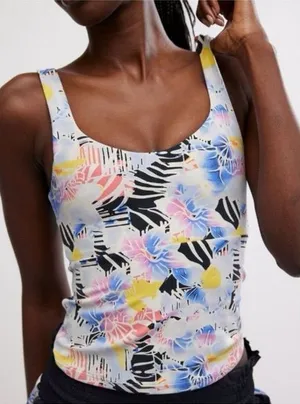FP‎ Movement by Free People Multicolor Floral Tank Top thumbnail 1