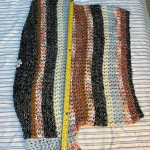 Off Shoulder BKE Multicolored Knit thin sweater Size L thumbnail 2