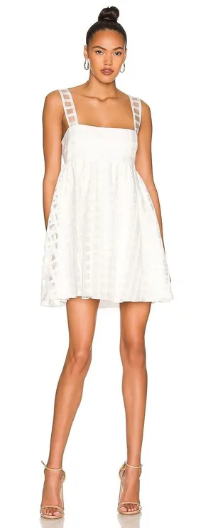 Amanda Uprichard Russo Dress‎ in White Check size medium thumbnail 1
