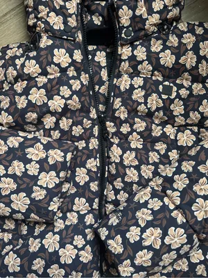 Rip Curl Black Puffer Jacket with Cream Floral Print thumbnail 7