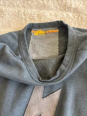 Aviator nation charcoal and neon bolt crewneck medium thumbnail 2