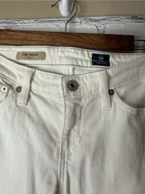 Ag Adriano Goldschmied White the Belle Flared Jeans size 25R thumbnail 10