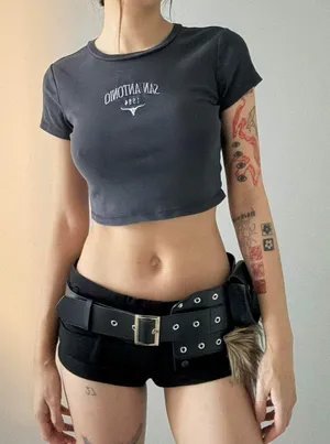 Garage San Antonio Crop Top Y2K Grunge Retro 90s Vintage Inspired Indie‎ Sleaze XL thumbnail 1