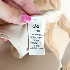 Alo Airlift Advantage Racerback Bra Macadamia Tan Beige Small thumbnail 3