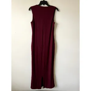 Oh Polly Ainslee Modal Square-Neck Bodycon Midi Dress in Wine Size XL thumbnail 9