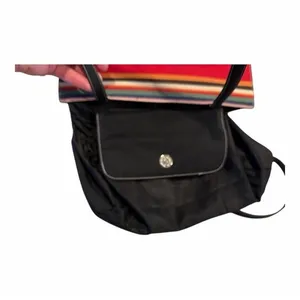Kate Spade New York Multicolor Striped‎ Canvas Tote Bag Shoulder Purse Snap Top thumbnail 7