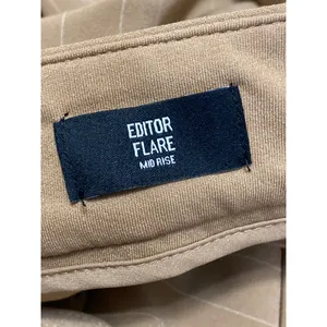 Express Editor Women's Tan Beige Khaki High Rise Flare Trousers Pants Size 6 thumbnail 4