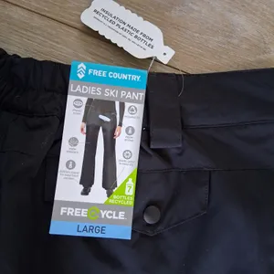 NEW Free Country Women's Insulated Ski Pants Black size Large NWT Snow Pants thumbnail 13
