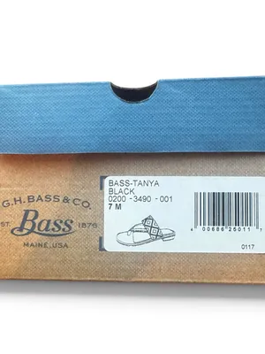 Bass Tanya Black Studded Toe-Post Slide Sandals thumbnail 6
