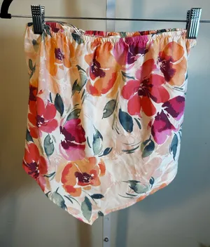 X33. Sadie x Sage Floral Strapless Tube Top Handkerchief Hem with Tie back thumbnail 1