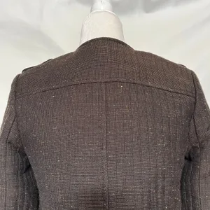 Cartonnier Tweed Equestrian Women Jacket Sz 4 Brown Preppy Cropped Anthropologie thumbnail 10
