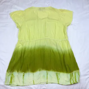 Westbound Womens Yellow Green Ombre Crochet Lace V-Neck Tunic Top Medium thumbnail 2