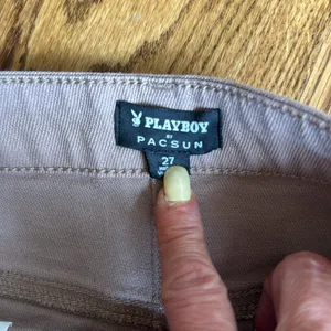 Playboy by PacSun Brown denim skirt thumbnail 5