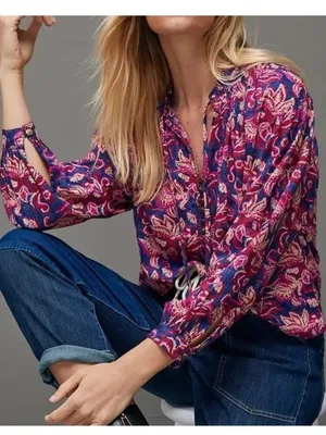 Anthropologie Pilcro “Lucille” Peasant Blouse thumbnail 1