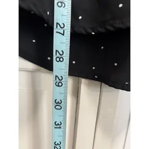 Chiffon Black Polka-dot‎ Long Tab Sleeve Blouse Size Large V Neck Lightweight thumbnail 3