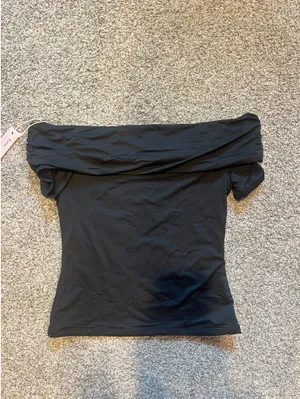 Amazon Black Off-The-Shoulder Top thumbnail 2