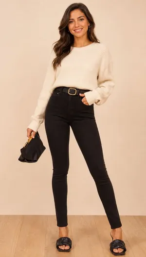 Reformation Harper Ultra High Rise Skinny Jeans‎ Black Size 24 Minimalist Casual thumbnail 1