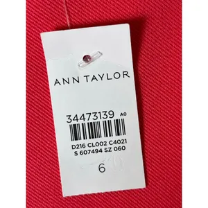 Ann Taylor Coral Pink Short Sleeve Seamed Fit and Flare A-Line Work Dress 6 New thumbnail 6