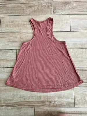 Womens Free People Intimately Orange Ribbed Tank - XS thumbnail 3