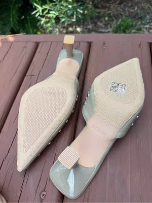 NWT Jason Wu Taupe Studded Pointed Toe Mule Heels Size 8 thumbnail 6
