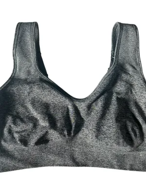 PUMA Heather Grey Adjustable Strap Sports Bra Size Large thumbnail 3