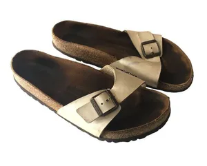 Birkenstock Madrid Slide Sandals White 40 Women's Size 9 thumbnail 1