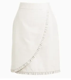 J. Crew White Cotton Pencil Skirt thumbnail 1