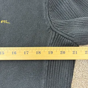 LRL Lauren Ralph Lauren Full Zip Sweater Jacket Womens XL Black Capsule Wardrobe thumbnail 5