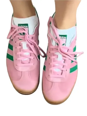 Adidas Originals Gazelle Bold True Pink Green Platform Women’s Size 8.5 Ex Cond thumbnail 1
