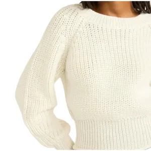 Free Assembly Womens Sweater Size S Cream 100 Shaker Knit Raglan Sleeve Pullover thumbnail 7