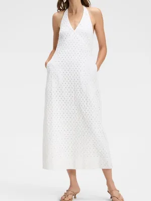 a new day White Eyelet Halter Maxi Dress thumbnail 2
