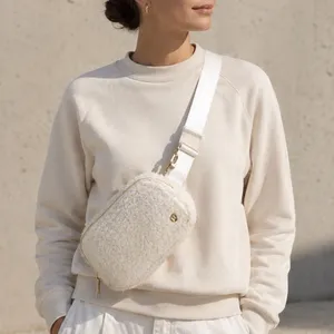 Lululemon Everywhere Belt Bag 1L Fleece Ivory Cream Sherpa Waist Pack thumbnail 1