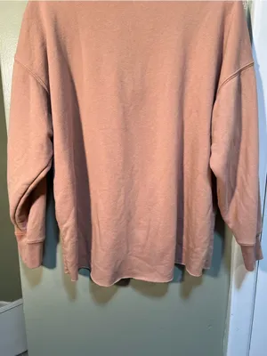 Aerie Womens Size Small Sunday Soft Quarter Zip Sweatshirt Tan Terry Cloth Lined thumbnail 8