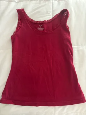 Amazon Burgundy Lace Tank Top  thumbnail 1