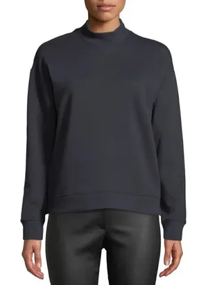 Derek Lam 10 Crosby Black Mock Neck Pullover‎ Sweatshirt 10 thumbnail 1