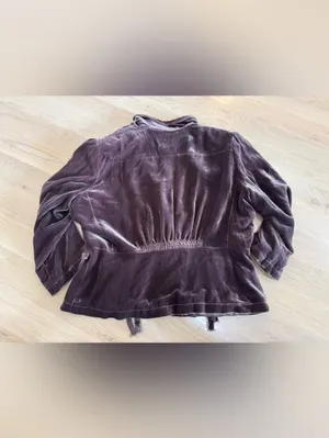 Vintage Polo Ralph Lauren Victorian Silk lined lVelvet Jacket Blazer brown XL thumbnail 9