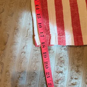 Kensie Jeans Red White Striped Linen Blend Wide Leg Cropped Jumpsuit Medium thumbnail 5