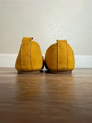 Lulu’s Emmy Mustard Yellow Suede Pointed-Toe Loafers, Size 5.5 thumbnail 7