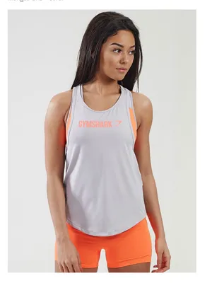 Gymshark Tank with Neon Coral Logo Sz M thumbnail 10