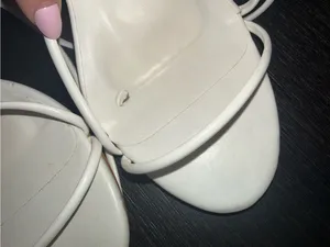 PrettyLittleThing White Lace-Up Strappy Heeled Sandals thumbnail 6