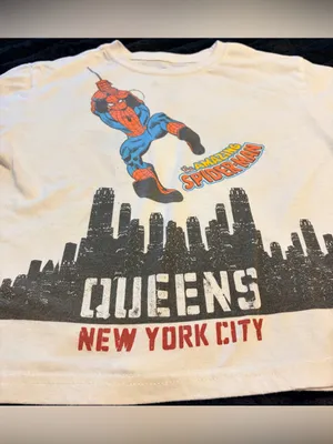 Marvel Spider-Man Graphic Tee - White, Blue, Red thumbnail 3