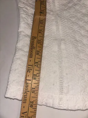 Ett:Twa By Anthropology White Button Front Eyelet Blouse Classic Square Neckline thumbnail 7