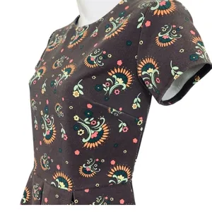 Matilda Jane Floral Fit & Flare Dress XS Brown Retro Print thumbnail 10