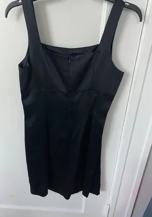 Bebe Vintage Black Satin Dress thumbnail 2