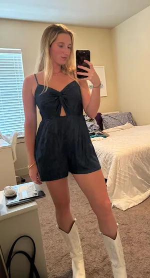 Old Navy Jean Romper thumbnail 1
