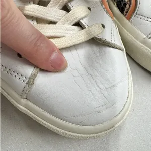 Madewell White Orange Lace Up Sneakers Womens 8 Casual Comfort Shoes Some Wear thumbnail 12