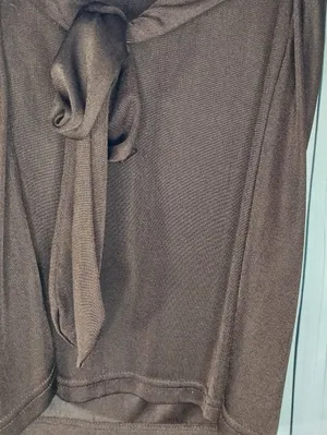 Anxiety Vintage Brown V-Neck Belted Cap Sleeve Y2K 90's Boho Chic Clubwear Top thumbnail 7