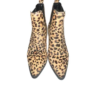Steve Madden Womens Ankle Boots 7.5 Leopard Print Jerry Calf Hair Pull On Boots‎ thumbnail 2