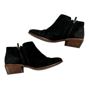 Sam Edelman Black Suede Ankle Side Zip Booties size 5.5 thumbnail 6